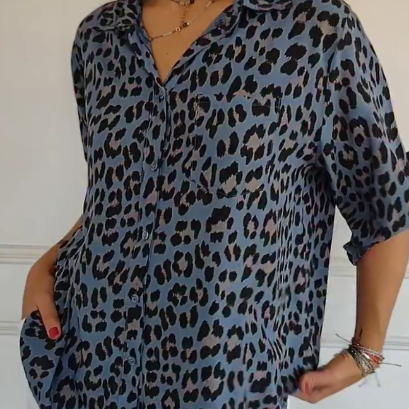 Candace | Women's Stylish Leopard Print Blouse – Casual