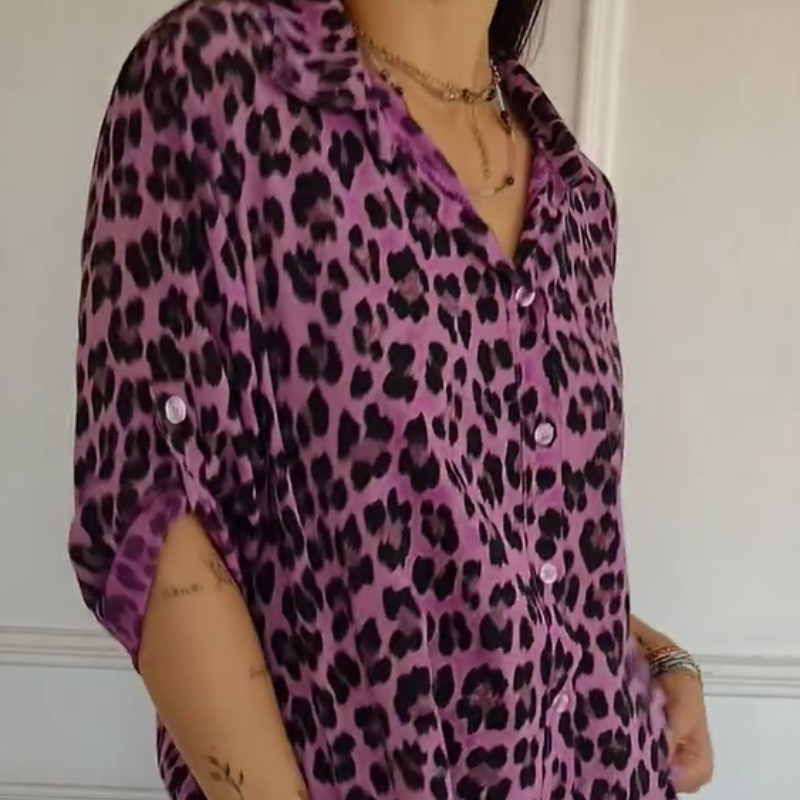 Candace | Women's Stylish Leopard Print Blouse – Casual