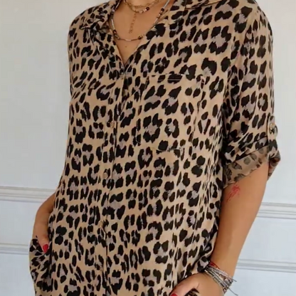 Candace | Women's Stylish Leopard Print Blouse – Casual