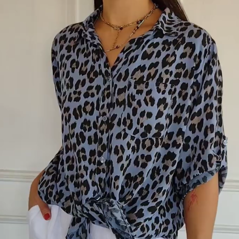 Candace | Women's Stylish Leopard Print Blouse – Casual
