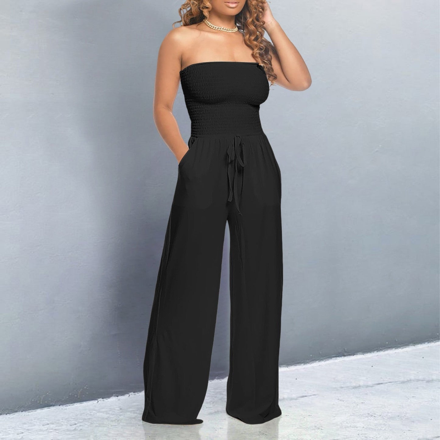 Lynn | Women's Trendy Off-Shoulder Jumpsuit – One-Piece