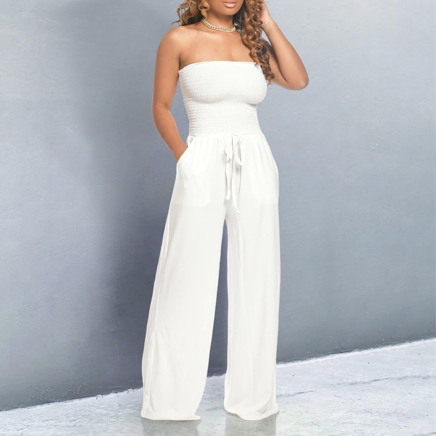 Lynn | Women's Trendy Off-Shoulder Jumpsuit – One-Piece