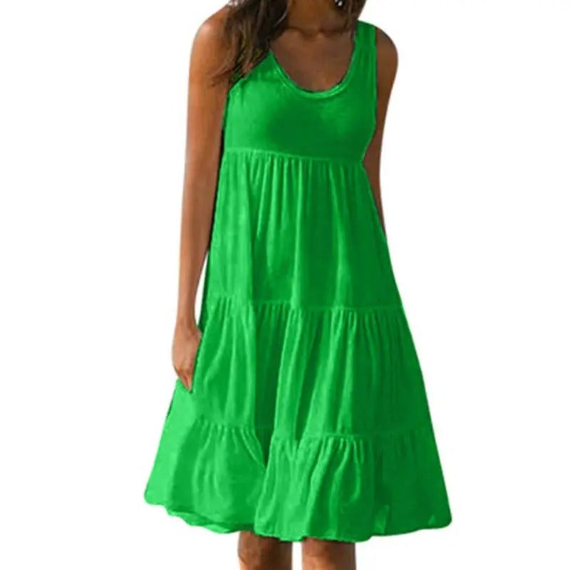 Kathleen | Women's Solid Bodycon Dress with Open Back – Figure-Hugging