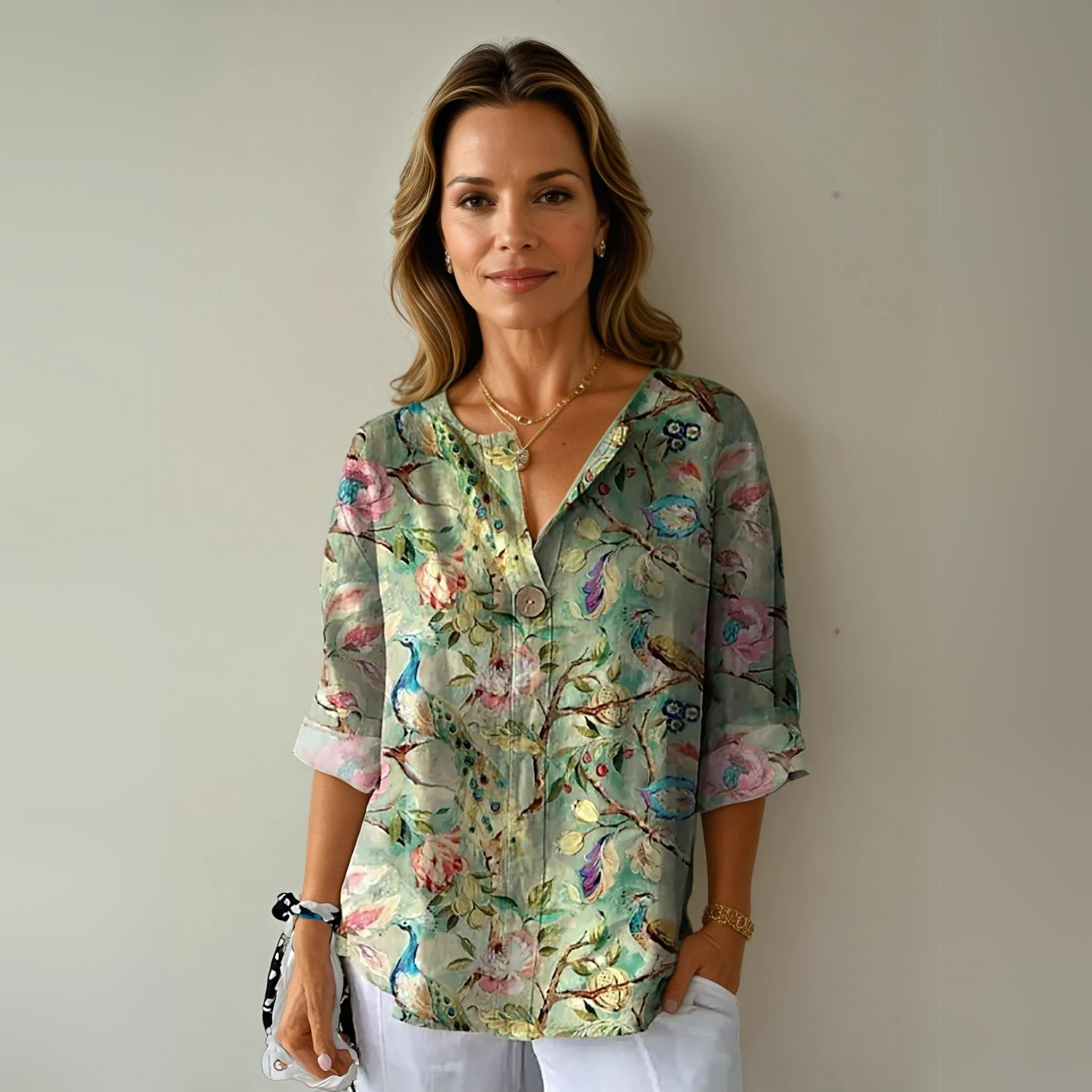 Marjorie | Women's Chic Floral Print Blouse – Floral Print, Casual