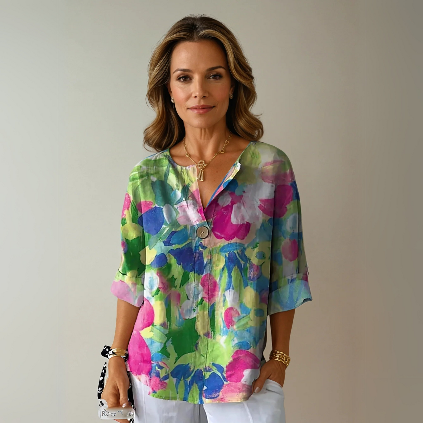Marjorie | Women's Chic Floral Print Blouse – Floral Print, Casual