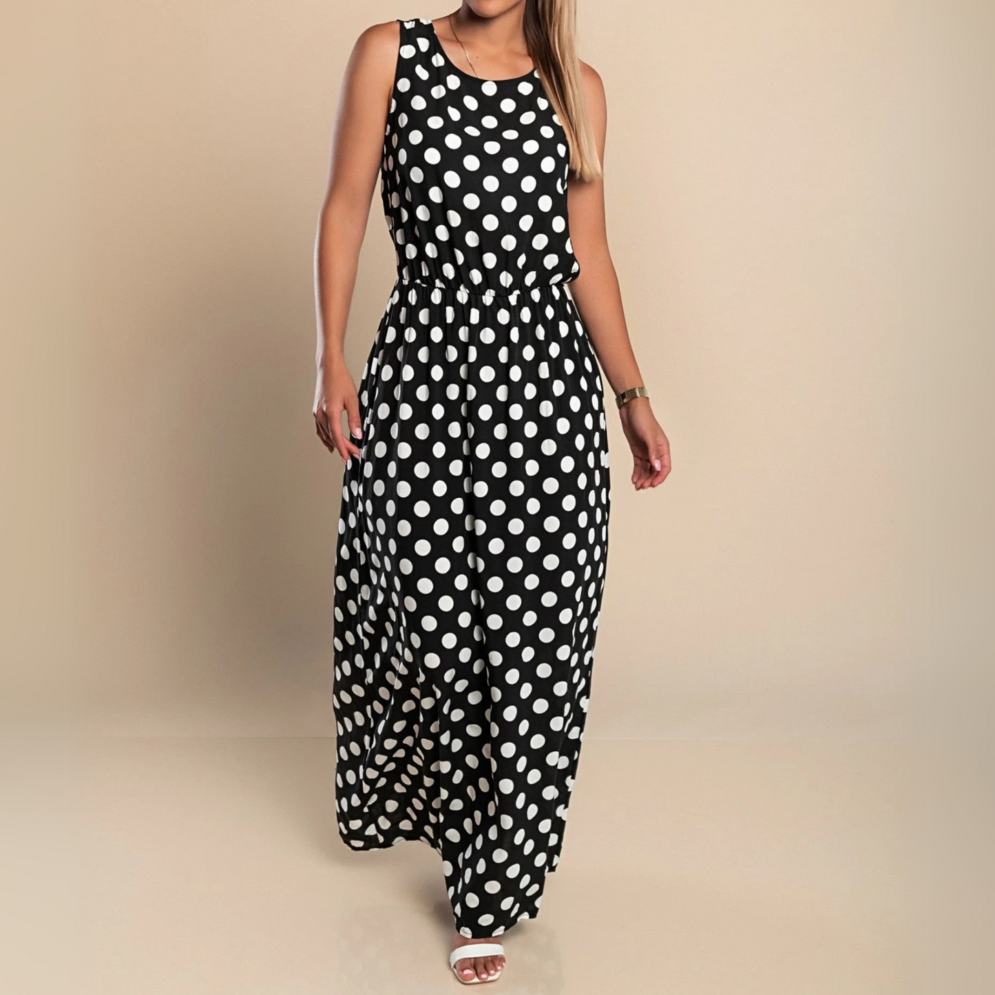 Celeste | Women's Polka Dot Maxi Dress – Maxi