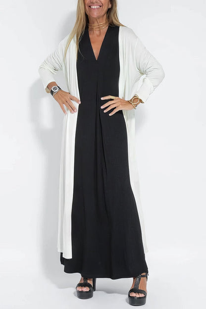 Atlas | Women's Elegant Long Dress with Coordinated Cardigan – Layering