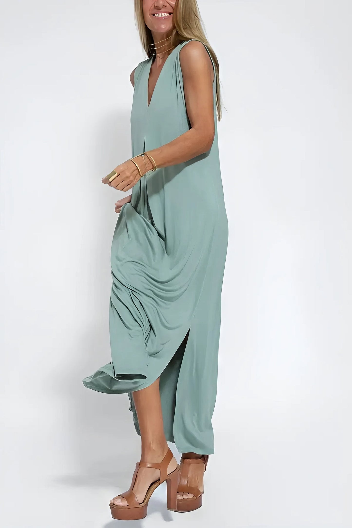 Atlas | Women's Elegant Long Dress with Coordinated Cardigan – Layering